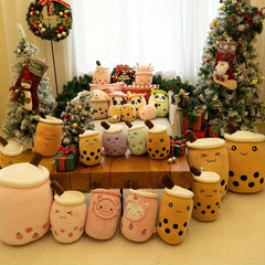 Fruit Milk Tea Christmas Plush Toy for Parties & Festivals