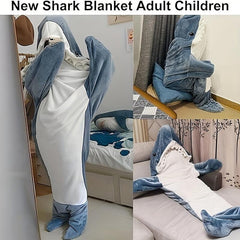 Shark Blanket Hoodie Wearable Snuggie Soft Shark Onesie