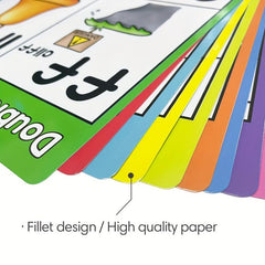 10Pcs Phonics English Words A4 Posters Alphabet Homeschool Supplies