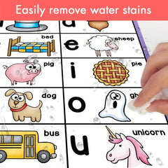 10Pcs Phonics English Words A4 Posters Alphabet Homeschool Supplies