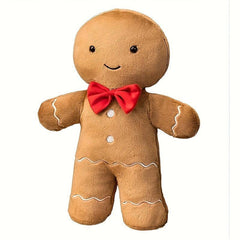 Gingerbread Man Snow House Christmas Plush Toy Gift