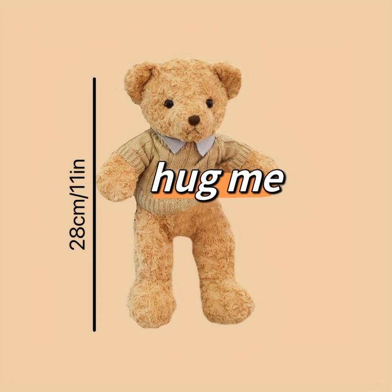 Brown Bear Stuffed Animal Plush Toy Gift For Birthday And Thanksgiving