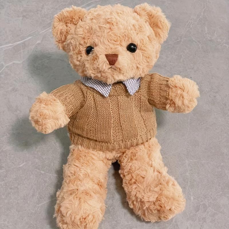 Brown Bear Stuffed Animal Plush Toy Gift For Birthday And Thanksgiving