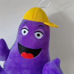 Big Purple Eggplant Plush Toy with Yellow Hat