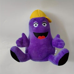 Big Purple Eggplant Plush Toy with Yellow Hat