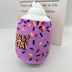 Eggplant Ghost Face Yellow Hat Plush Toy Kids Birthday Gift