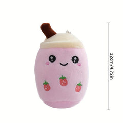 Pearl Milk Tea Keychain Plush Pendant Bag Ornament Birthday Gift
