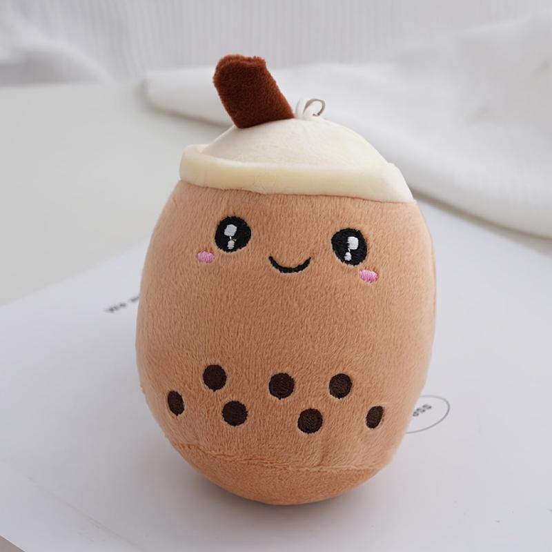 Pearl Milk Tea Keychain Plush Pendant Bag Ornament Birthday Gift