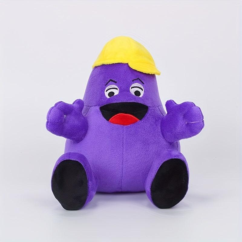 Grimace Shake Plush & Yellow Hat Plush Food Character Doll Kids Decor
