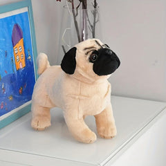 13in Standing Pug Dog Plush Toy Soft Stuffed Animals Gift