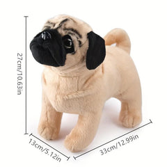 13in Standing Pug Dog Plush Toy Soft Stuffed Animals Gift