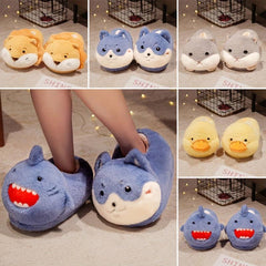 Women's Yellow Duck Plush Slippers Warm Cozy Home Novelty Slippers