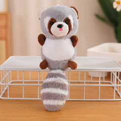 Colorful Raccoon Pendant Soft Animal Dolls Halloween For Boys And Girls
