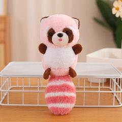 Colorful Raccoon Pendant Soft Animal Dolls Halloween For Boys And Girls