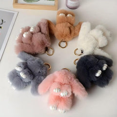 Cute Rabbit Doll Plush Toy for Phone School Women's Bag