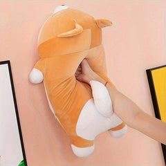 Shiba Inu Pillow Plush Toy 2 Sizes 13.8in 21.7in Compression Bag Packaging