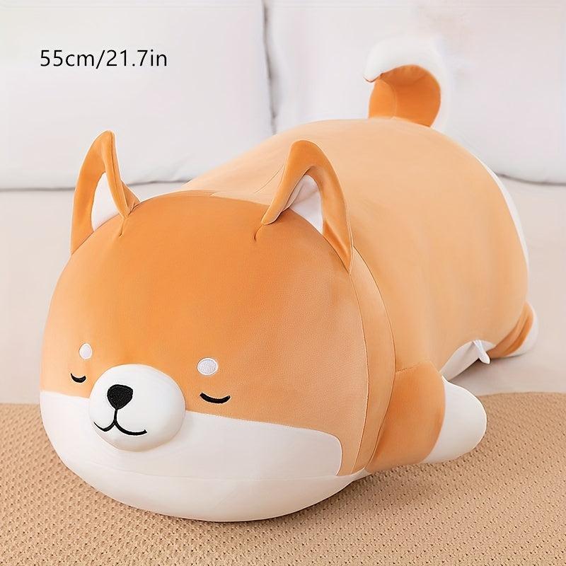 Shiba Inu Pillow Plush Toy 2 Sizes 13.8in 21.7in Compression Bag Packaging