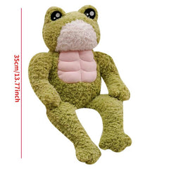 Funny Ugly Duck Doll Muscle Frog Plush Toy Green Pillow
