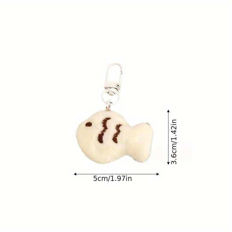Cat & Fish Plush Keychain High Value Couple Bag Accessories