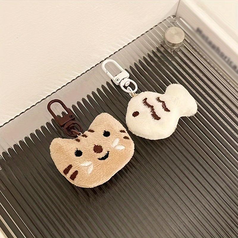 Cat & Fish Plush Keychain High Value Couple Bag Accessories