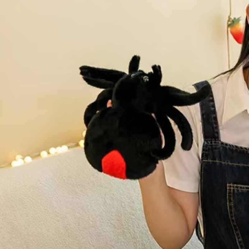 Red Tail Spider Plush Toy Halloween Bar Doll Funny Simulation