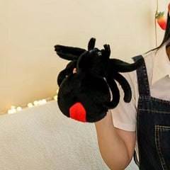 Red Tail Spider Plush Toy Halloween Bar Doll Funny Simulation