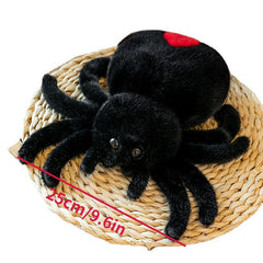 Red Tail Spider Plush Toy Halloween Bar Doll Funny Simulation
