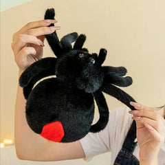 Red Tail Spider Plush Toy Halloween Bar Doll Funny Simulation