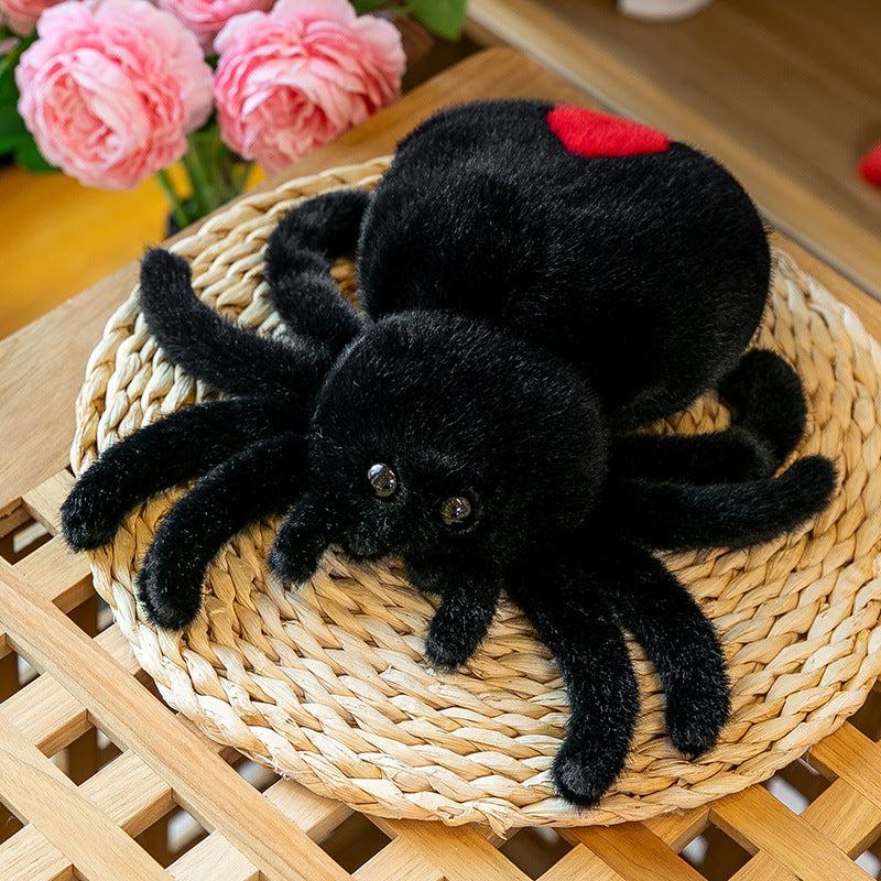 Red Tail Spider Plush Toy Halloween Bar Doll Funny Simulation
