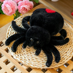 Red Tail Spider Plush Toy Halloween Bar Doll Funny Simulation