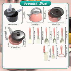 Kitchen Toy Set 28 Pieces Role-playing Cooking Utensils Pot Set Pink