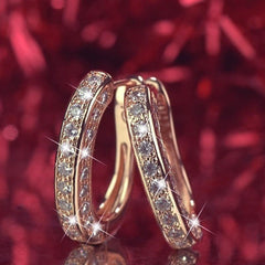 Rhinestone Ear Clip Anniversary Party Jewelry