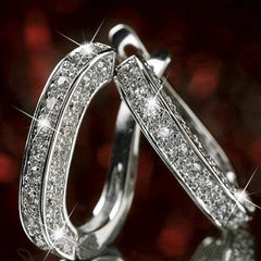 Rhinestone Ear Clip Anniversary Party Jewelry