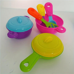 10 Piece Play Kitchen Set Cookware Stove & Utensils Pretend Play Toys