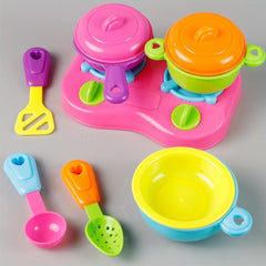 10 Piece Play Kitchen Set Cookware Stove & Utensils Pretend Play Toys