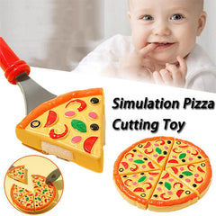 Pizza Cutting Toy Pretend Play Pizza Set Fast Food Kitchen Toy