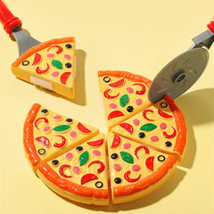 Pizza Cutting Toy Pretend Play Pizza Set Fast Food Kitchen Toy