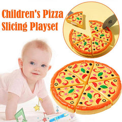 Pizza Cutting Toy Pretend Play Pizza Set Fast Food Kitchen Toy