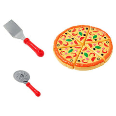 Pizza Cutting Toy Pretend Play Pizza Set Fast Food Kitchen Toy