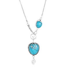 Turquoise Vintage Heart Collar Pendant Necklace