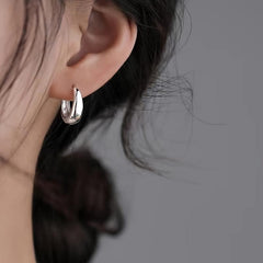 Golden Plated Chunky Hoop Earrings for Women