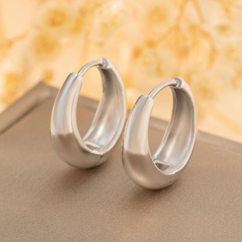 Golden Plated Chunky Hoop Earrings for Women