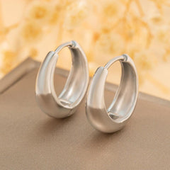 Golden Plated Chunky Hoop Earrings for Women
