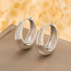 Golden Plated Chunky Hoop Earrings for Women