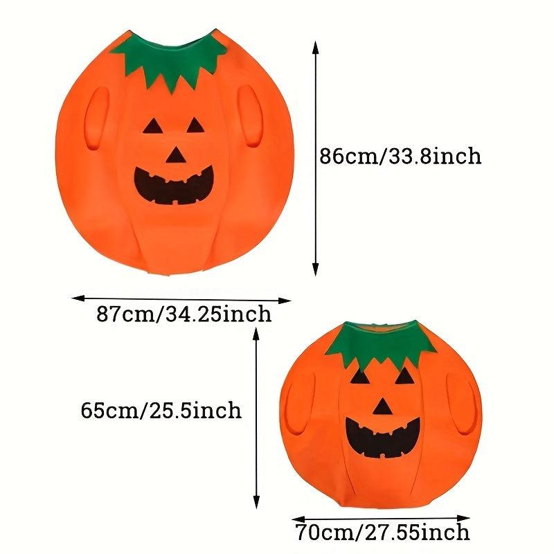 Halloween Pumpkin Costume Hat Bag Kids Adult Cosplay Party