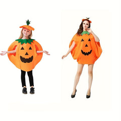 Halloween Pumpkin Costume Hat Bag Kids Adult Cosplay Party