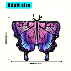 Butterfly Costume For Women Girls Halloween Cape Wings