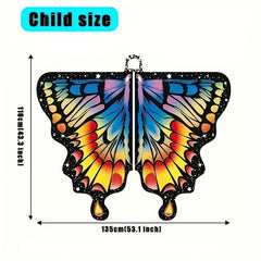 Butterfly Costume For Women Girls Halloween Cape Wings