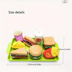 DIY Fast Food Sandwich French Pretend Play Hamburger Dog Toy