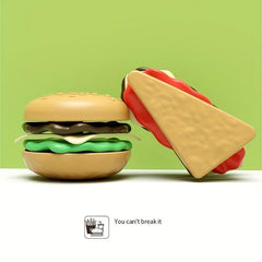 DIY Fast Food Sandwich French Pretend Play Hamburger Dog Toy
